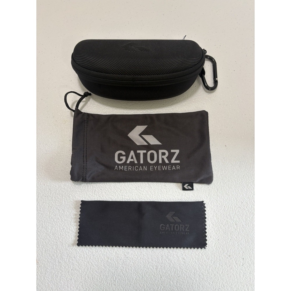 Gatorz Zip Up Sunglasses Case With Dust Cover Bag And Lens Cloth Black